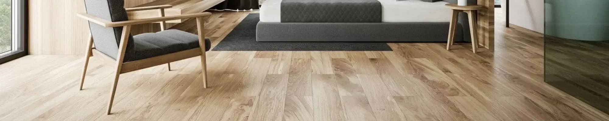 LVP flooring in a modern and stylish bedroom