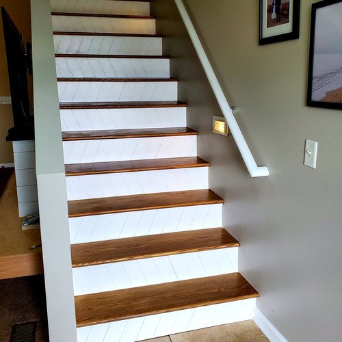 Wood stairs in Kentwood, MI from Absolute Floor Covering