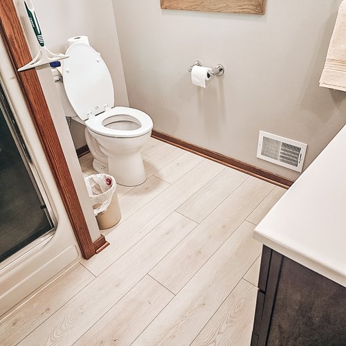 New bathroom flooring by Absolute Floor Covering Inc in Grand Rapids, MI