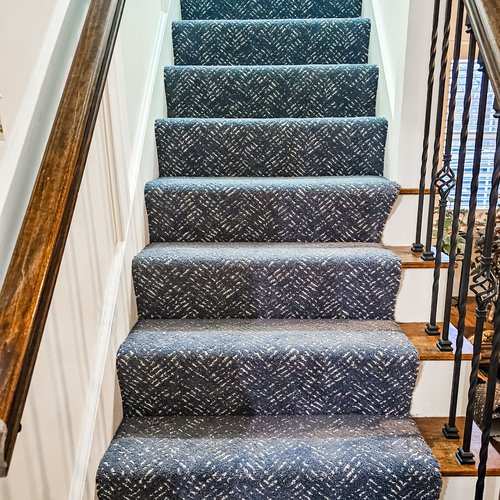 Carpeted stairs by Absolute Floor Covering Inc in Grand Rapids, MI